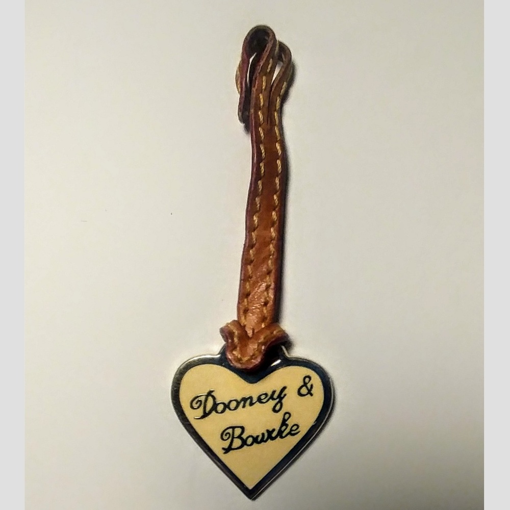 Dooney & Bourke Yellow Hangtag Leather and Metal Vintage item. Authentic.